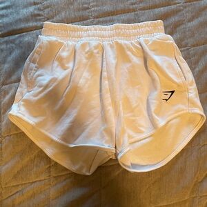 Gymshark Training Sweat Shorts White with Pockets